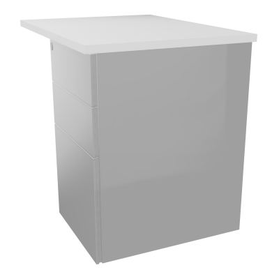 CONECT RETOUR RECT L80XP60CM-PLAT EP25MM MG-SUR CAISSON HB 3 TIROIRS SA