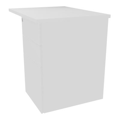 CONECT RETOUR RECT L80XP60CM-PLAT EP25MM MG-SUR CAISSON HB 3 TIROIRS SO