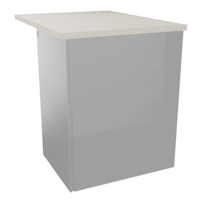 RETOUR RECT CONECT L80XP60CM-PLAT EP25MM -SUR CAISSON HB 3 TIROIRS N5 SA