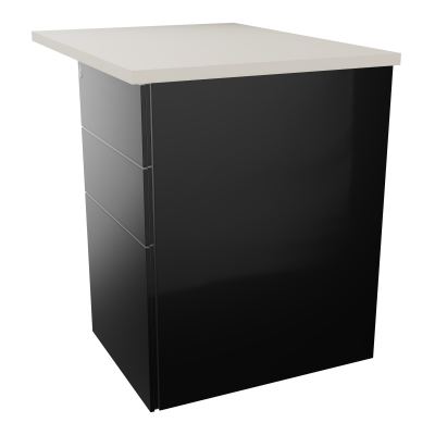RETOUR RECT CONECT L80XP60CM-PLAT EP25MM -SUR CAISSON HB 3 TIROIRS N5 SG