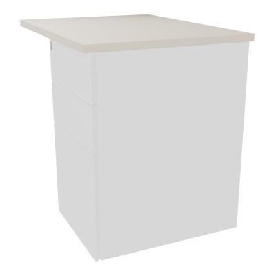 RETOUR RECT CONECT L80XP60CM-PLAT EP25MM -SUR CAISSON HB 3 TIROIRS N5 SO