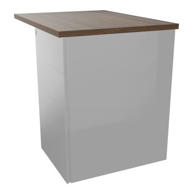 RETOUR RECT CONECT L80XP60CM-PLAT EP25MM -SUR CAISSON HB 3 TIROIRS N6 SA