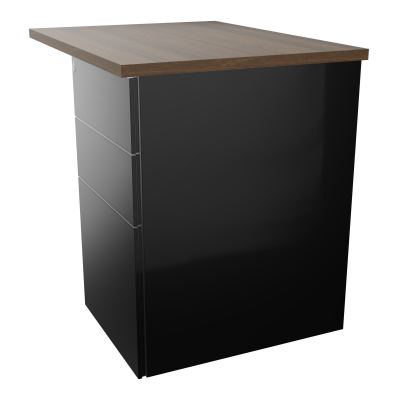 RETOUR RECT CONECT L80XP60CM-PLAT EP25MM -SUR CAISSON HB 3 TIROIRS N6 SG