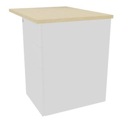 RETOUR RECT CONECT L80XP60CM-PLAT EP25MM -SUR CAISSON HB 3 TIROIRS N8 SO