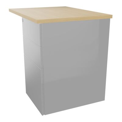 RETOUR RECT CONECT L80XP60CM-PLAT EP25MM -SUR CAISSON HB 3 TIROIRS   R1 SA
