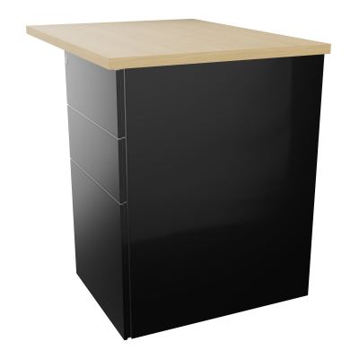 RETOUR RECT CONECT L80XP60CM-PLAT EP25MM -SUR CAISSON HB 3 TIROIRS   R1 SG