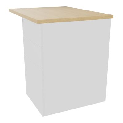 RETOUR RECT CONECT L80XP60CM-PLAT EP25MM -SUR CAISSON HB 3 TIROIRS   R1 SO