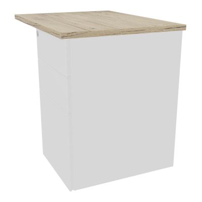 CONECT RETOUR RECT L80XP60CM-PLAT EP25MM R3-SUR CAISSON HB 3 TIROIRS SO