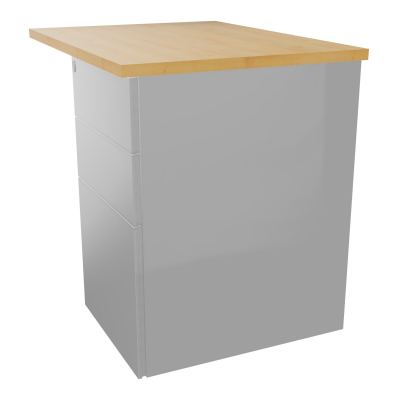 RETOUR RECT CONECT L80XP60CM-PLAT EP25MM -SUR CAISSON HB 3 TIROIRS   R5 SA