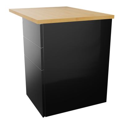 RETOUR RECT CONECT L80XP60CM-PLAT EP25MM -SUR CAISSON HB 3 TIROIRS   R5 SG