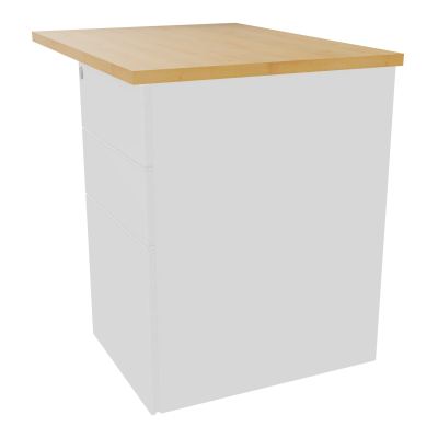 RETOUR RECT CONECT L80XP60CM-PLAT EP25MM -SUR CAISSON HB 3 TIROIRS   R5 SO