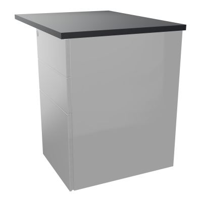 RETOUR RECT CONECT L80XP60CM-PLAT EP25MM -SUR CAISSON HB 3 TIROIRS   R9 SA