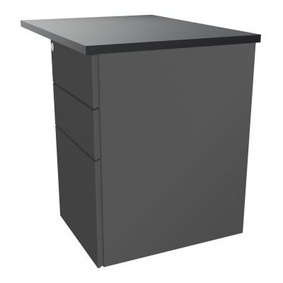 RETOUR RECT CONECT L80XP60CM-PLAT EP25MM -SUR CAISSON HB 3 TIROIRS   R9 SC