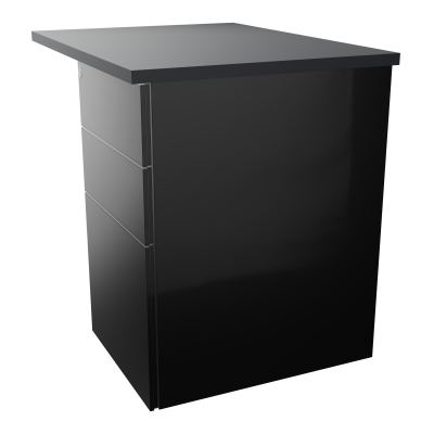 RETOUR RECT CONECT L80XP60CM-PLAT EP25MM -SUR CAISSON HB 3 TIROIRS   R9 SG