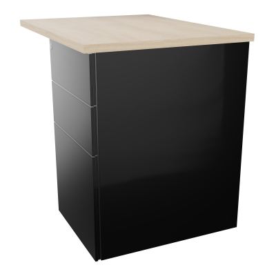 RETOUR RECT CONECT L80XP60CM-PLAT EP25MM -SUR CAISSON HB 3 TIROIRS  RZ SG