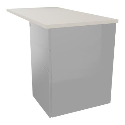 RETOUR RECT CONECT L120XP60CM-PLAT EP25MM -SUR CAISSON HB 3 TIROIRS N5 SA