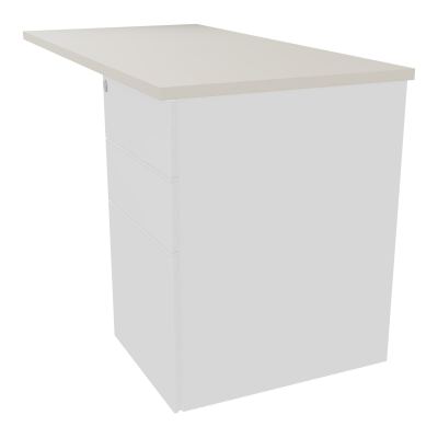 RETOUR RECT CONECT L120XP60CM-PLAT EP25MM -SUR CAISSON HB 3 TIROIRS N5 SO