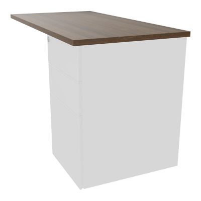 RETOUR RECT CONECT L120XP60CM-PLAT EP25MM -SUR CAISSON HB 3 TIROIRS N6 SO