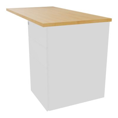 RETOUR RECT CONECT L120XP60CM-PLAT EP25MM -SUR CAISSON HB 3 TIROIRS   R5 SO