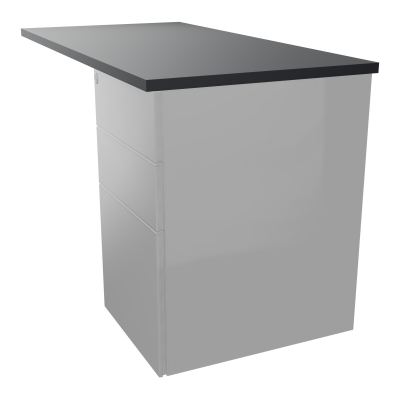 RETOUR RECT CONECT L120XP60CM-PLAT EP25MM -SUR CAISSON HB 3 TIROIRS   R9 SA