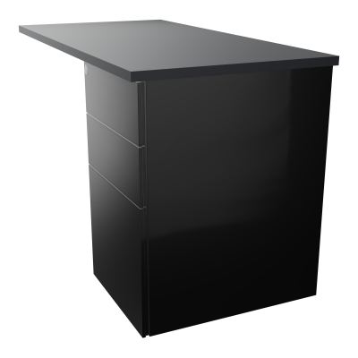 RETOUR RECT CONECT L120XP60CM-PLAT EP25MM -SUR CAISSON HB 3 TIROIRS   R9 SG