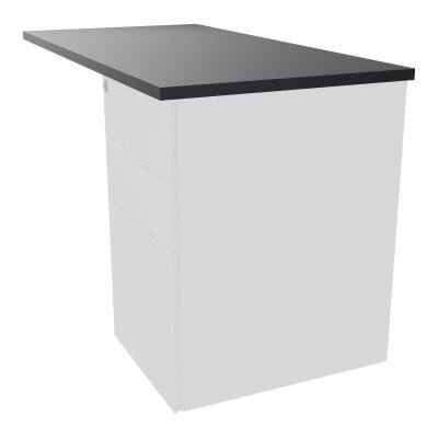 RETOUR RECT CONECT L120XP60CM-PLAT EP25MM -SUR CAISSON HB 3 TIROIRS   R9 SO