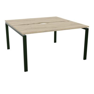 BUR BENCH CONECT L140XP142CM-2 PL+ECHANCRURE 25MM -PIET ARCHE RECT FX R3 ST