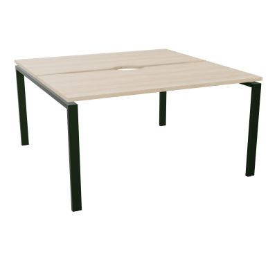 BUR BENCH CONECT L140XP142CM-2 PL+ECHANCRURE 25MM -PIET ARCHE RECT FX RZ ST