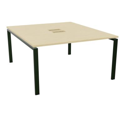 BENCH CONECT L140XP165CM-MONOPLAT NS TRAPPES -PIET ARCHE RECT FX   N8 ST
