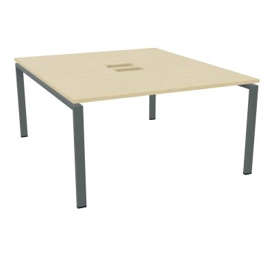 BENCH CONECT L140XP165CM-MONOPLAT NS TRAPPES -PIET ARCHE RECT FX   N8 SU