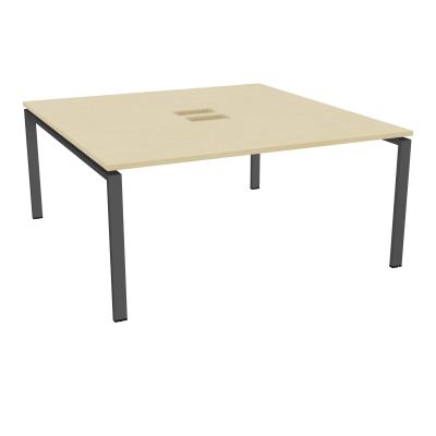 BENCH CONECT L160XP165CM-MONOPLAT NS TRAPPES -PIET ARCHE RECT FX   N8 SC
