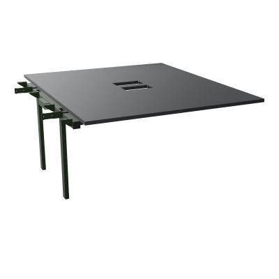 BENCH SUIVANT CONECT L140XP165CM-MONOPLAT EP25MM NS TRAPPES -PIET INTERM. CARRE    R9 ST