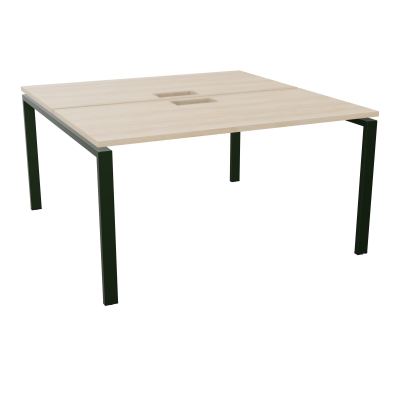 BUR BENCH CONECT L140XP142CM-2 PL25MM +DECOUPE -PIET ARCHE RECT FX RZ ST