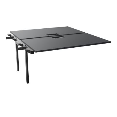 BENCH SUIVANT CONECT L140XP165CM-2 PLAT EP25MM NS TRAPPES -PIET INTERM. CARRE   R9 SG