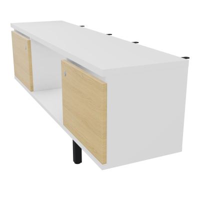 JAMES MEUBLE 2PTE&NICHE L142P36 H73,5CM P.METAL PR BENCH ARIAL P1420 PIED CARRE    MG R1