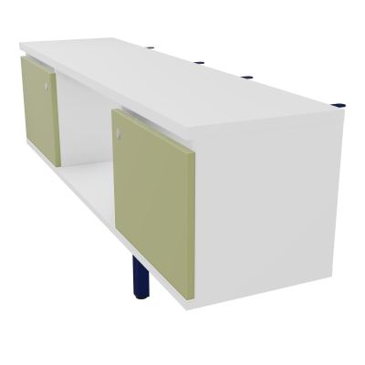 JAMES MEUBLE 2PTE&NICHE L142P36 H73,5CM P.METAL PR BENCH ARIAL P1420 PIED CARRE    MG R7