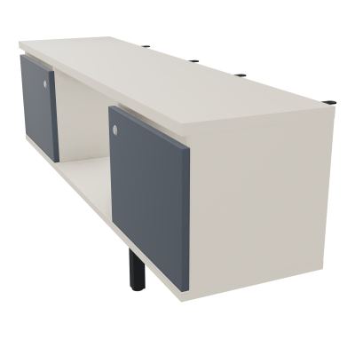JAMES MEUBLE 2PTE&NICHE L142P36 H73,5CM P.METAL PR BENCH ARIAL P1420 PIED CARRE    N5 R6