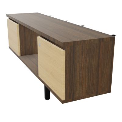 JAMES MEUBLE 2PTE&NICHE L142P36 H73,5CM P.METAL PR BENCH ARIAL P1420 PIED CARRE    N6 R1