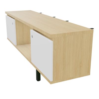 JAMES MEUBLE 2PTE&NICHE L142P36 H73,5CM P.METAL PR BENCH ARIAL P1420 PIED CARRE    R1 MG