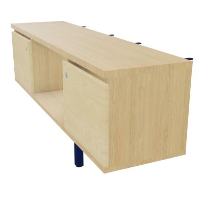 JAMES MEUBLE 2PTE&NICHE L142P36 H73,5CM P.METAL PR BENCH ARIAL P1420 PIED CARRE    R1 N8