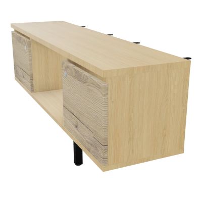JAMES MEUBLE 2PTE&NICHE L142P36 H73,5CM P.METAL PR BENCH ARIAL P1420 PIED CARRE    R1 R3