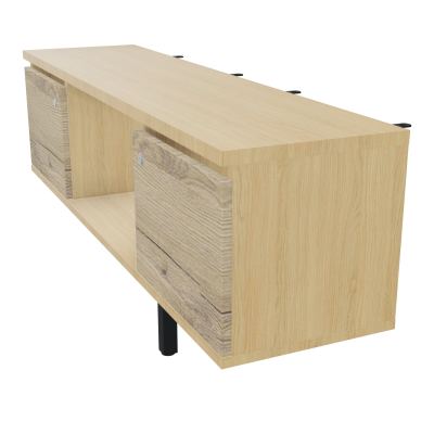 JAMES MEUBLE 2PTE&NICHE L142P36 H73,5CM P.METAL PR BENCH ARIAL P1420 PIED CARRE    R1 R3
