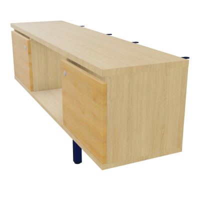 JAMES MEUBLE 2PTE&NICHE L142P36 H73,5CM P.METAL PR BENCH ARIAL P1420 PIED CARRE    R1 R5