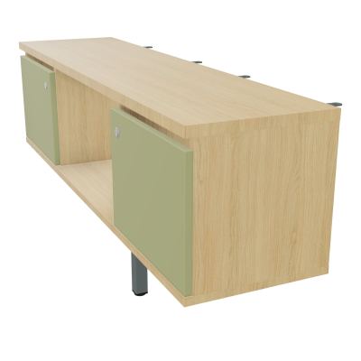 JAMES MEUBLE 2PTE&NICHE L142P36 H73,5CM P.METAL PR BENCH ARIAL P1420 PIED CARRE    R1 R7