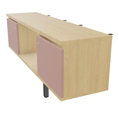 JAMES MEUBLE 2PTE&NICHE L142P36 H73,5CM P.METAL PR BENCH ARIAL P1420 PIED CARRE    R1 R8