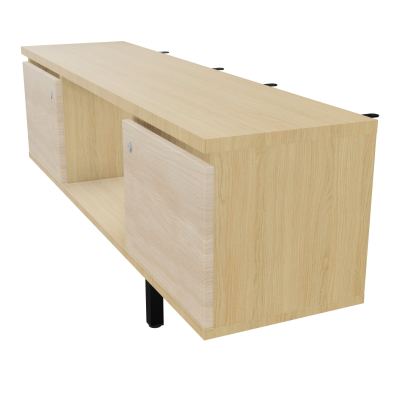 JAMES MEUBLE 2PTE&NICHE L142P36 H73,5CM P.METAL PR BENCH ARIAL P1420 PIED CARRE    R1 RZ