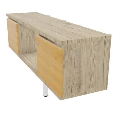 JAMES MEUBLE 2PTE&NICHE L142P36 H73,5CM P.METAL PR BENCH ARIAL P1420 PIED CARRE    R3 R5