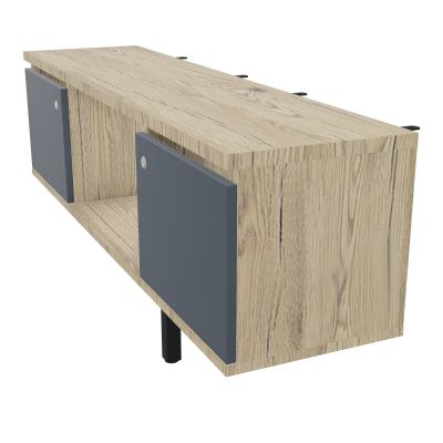 JAMES MEUBLE 2PTE&NICHE L142P36 H73,5CM P.METAL PR BENCH ARIAL P1420 PIED CARRE    R3 R6