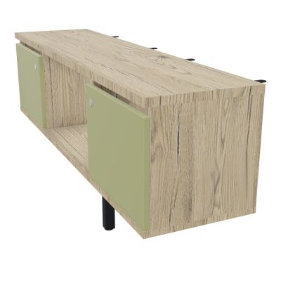 JAMES MEUBLE 2PTE&NICHE L142P36 H73,5CM P.METAL PR BENCH ARIAL P1420 PIED CARRE    R3 R7