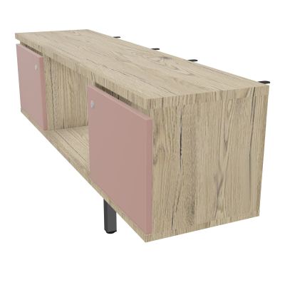 JAMES MEUBLE 2PTE&NICHE L142P36 H73,5CM P.METAL PR BENCH ARIAL P1420 PIED CARRE    R3 R8